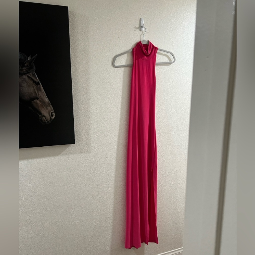 Revolve Norma Kamali Halter side slit dress - Picture 11 of 11